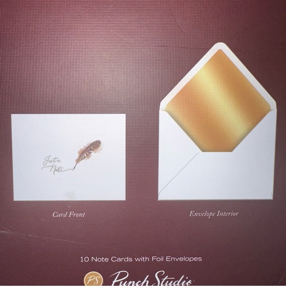 10pc “Just a Note” Blank Cards w/ Envelopes Set - Picture 3 of 4